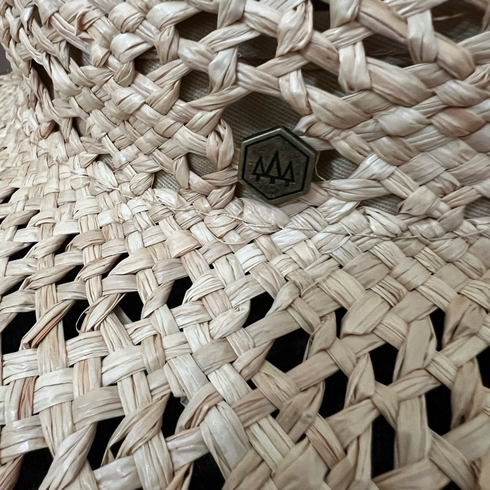 SOFIA STRAW BUCKET HAT by Hemlock in Natural size Medium NWT - Picture 9 of 9